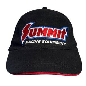 Summit Racing Equipment Hat Black Cotton Adjustable Baseball Cap Embroidered